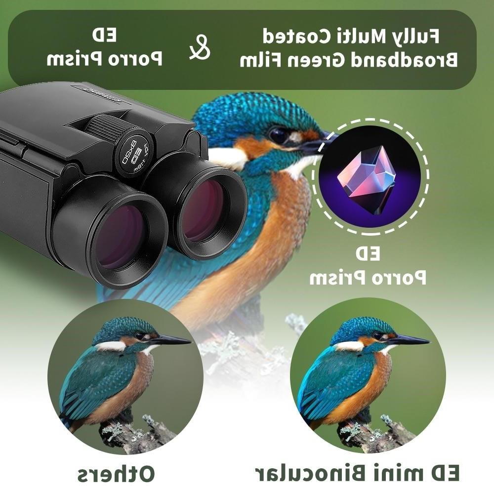 Shuntu ED Kikkert 10x25/8x20 Kikkert Liten Størrelse Ekte BAK4 Prisme Teleskop Optisk topp god kvalitet Kikkert - Spotting scope og håndkikkert | Godt Fiske
